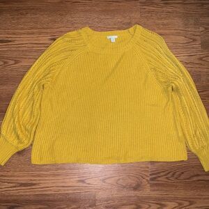 EST. 1946 knitted Mustard yellow gold light sweater size XL